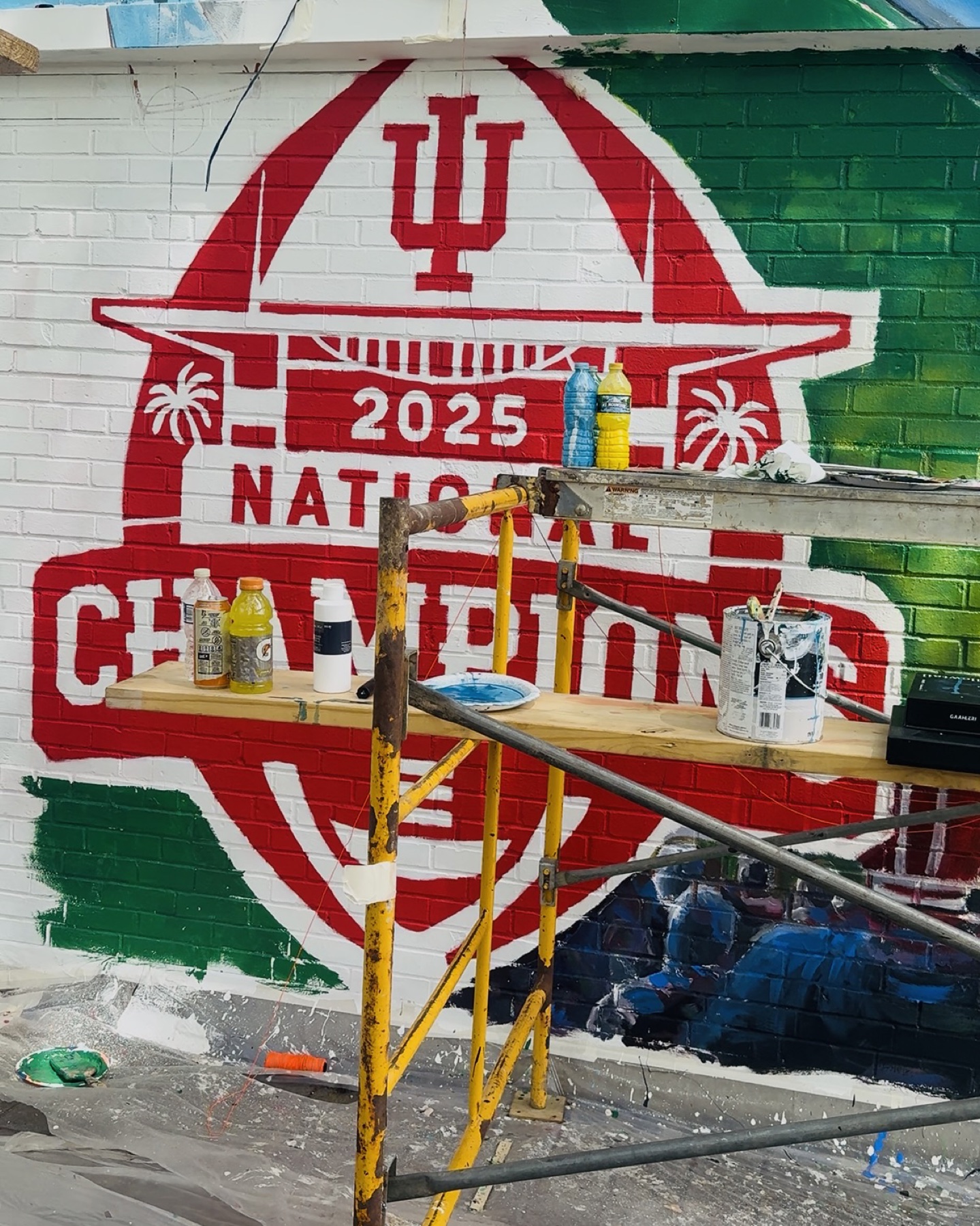 IU Championship Mural, close detail