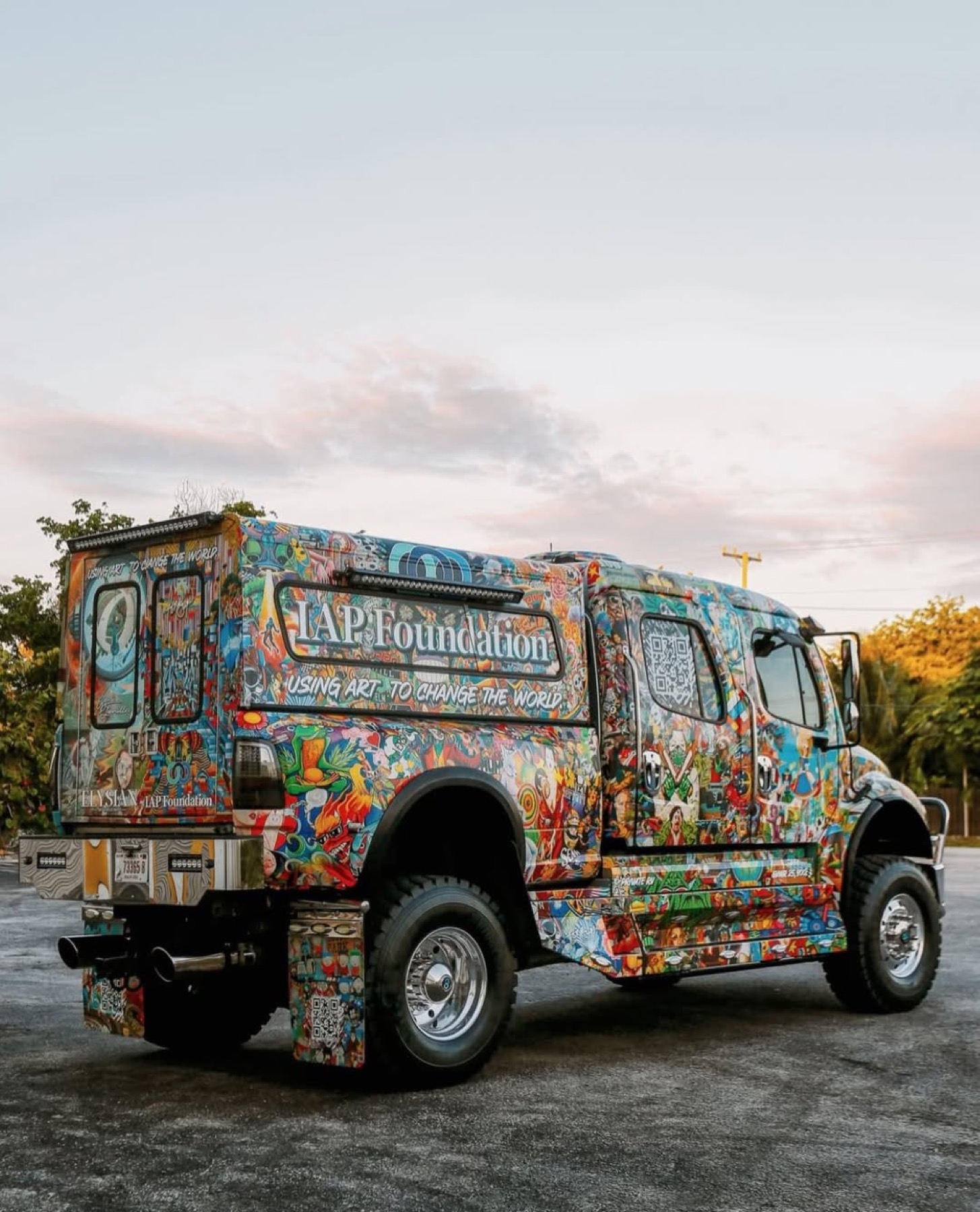 The Impact Truck wrapped in art